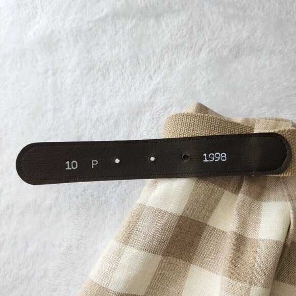 Vtg 70s Plaid Skirt Set Sz 10 Tan Jacket Union Made Linen JH Collectibles ILGWU - Picture 16 of 16